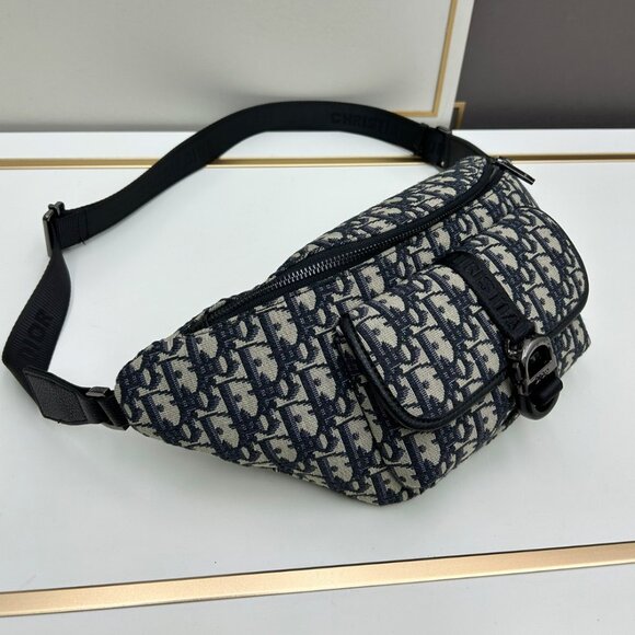 Dior Dior Oblique Saddle Belt Bag – Blue Jacquard Canvas - Picture 3 of 8